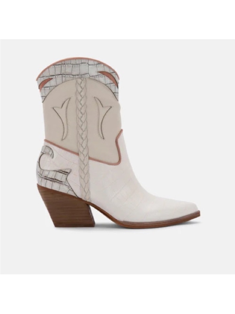 Dolce vita Loral Western boot- Ivory